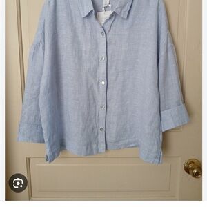 Sigred Olsen light Blue Button-Up Shirt